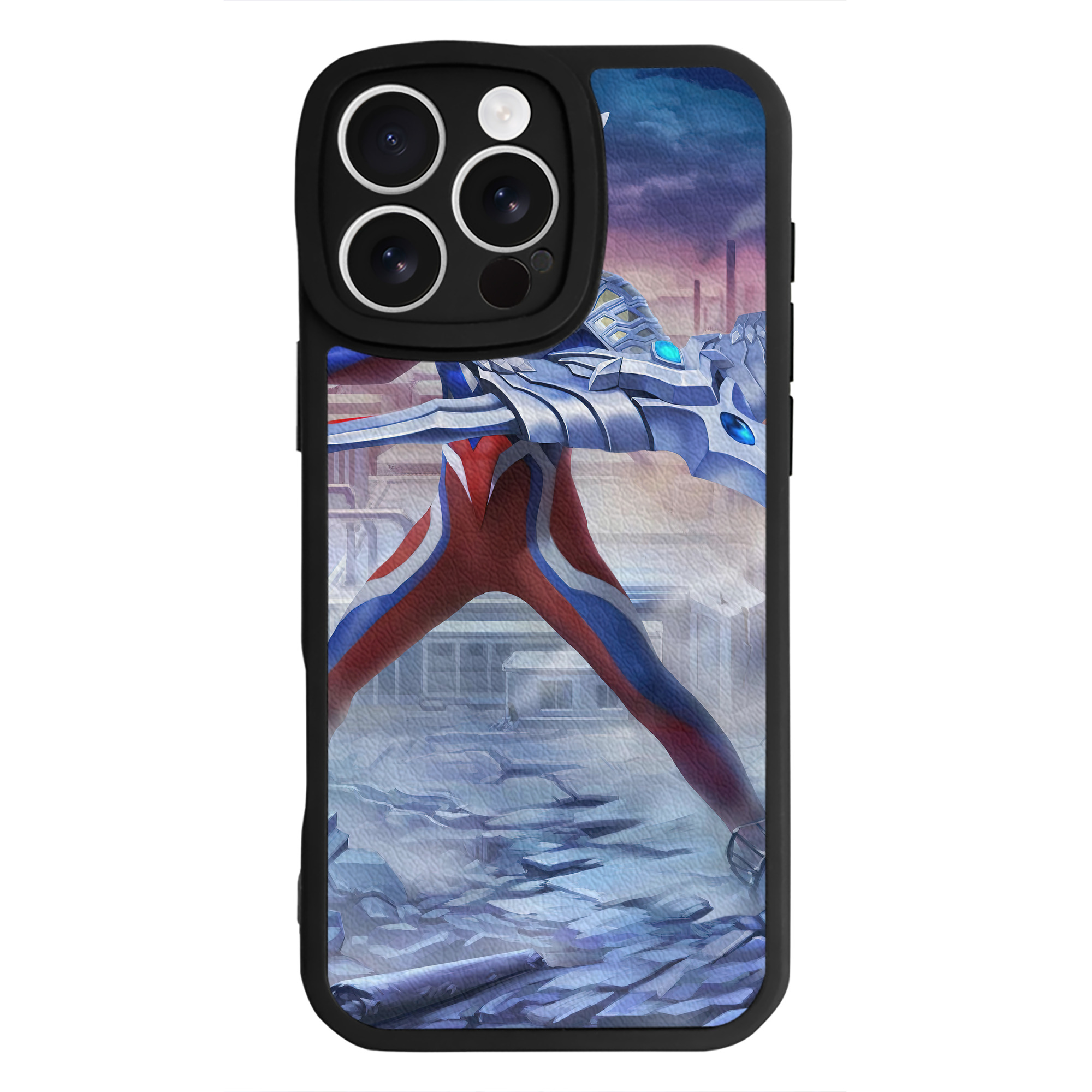 （画像用） ウルトラマン Ultraman 【iPhone 16シリーズ対応】シリコンスマホケース（レザー調） 材質：シリコン